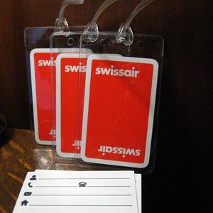 SwissAir Airlines Vintage Playing Card Luggage Tags (3)